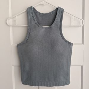Lululemon Ebb to Street Crop Tank, Blue Cast Sz 4